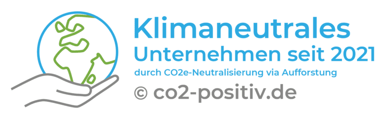 CO2-positiv_Klimaneutrales Unternehmen seit 2021