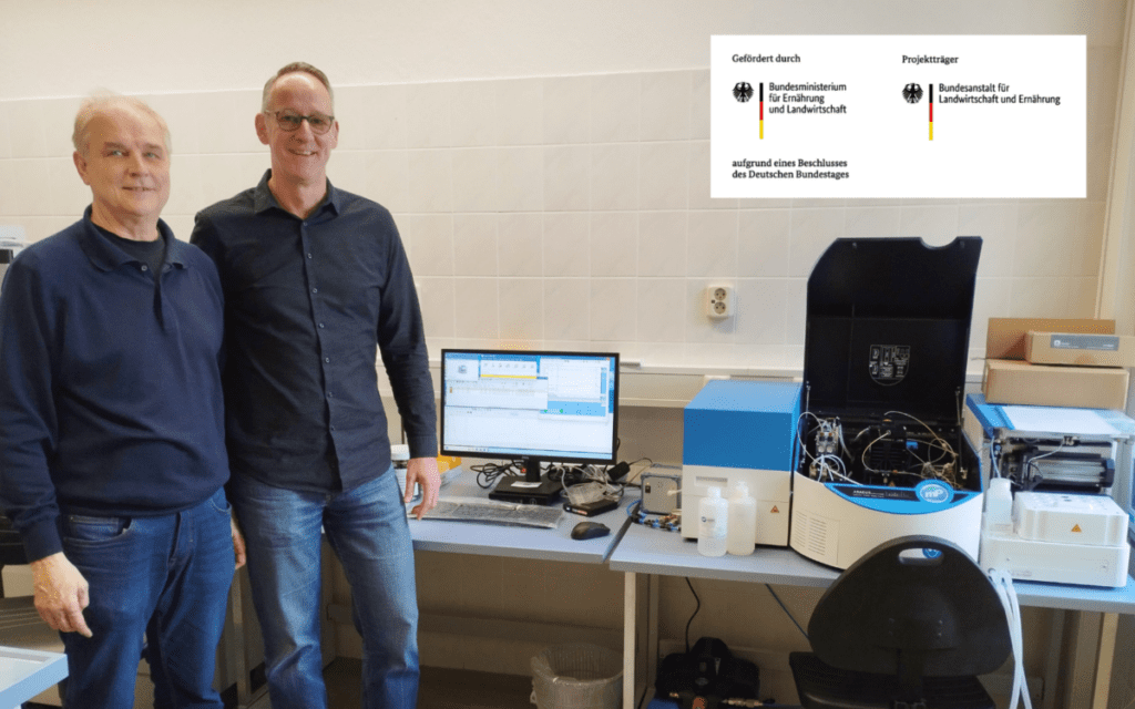 Dr. Alexander Angersbach, membraPure GmbH und Dr.-Ing. habil. Oliver Schlüter, Sprecher des ATB Progammnbereichs Gesunde Lebensmittel