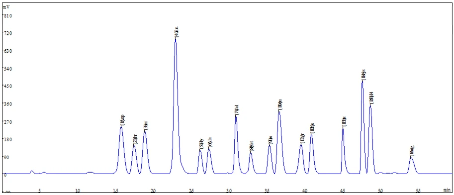 This diagram displays a chromatogram, showcasing peaks that represent various compounds detected