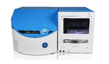 The image displays a chromatogram showing the determination of anions in an amine solution. The